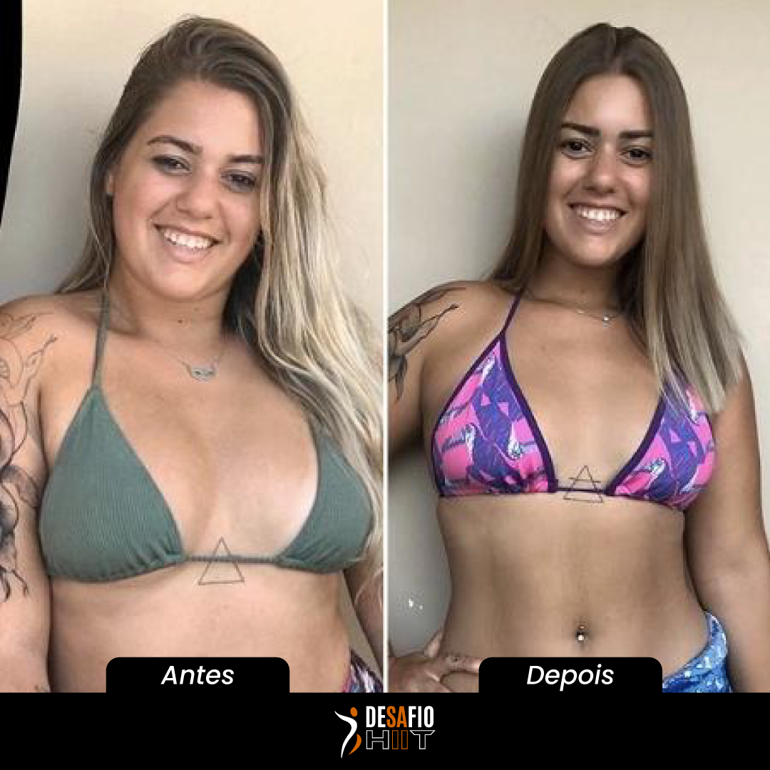 Resultado de aluna do Desafio HIIT